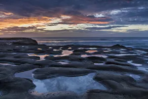New Zealand, North Island, Muriwai Beach, sunset New Zealand, North Island, Muriwai Beach, sunset
