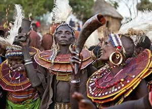 Images Dated 26th February 2011: During a Ngetunogh ceremony, the mothers of Pokot initiates sing