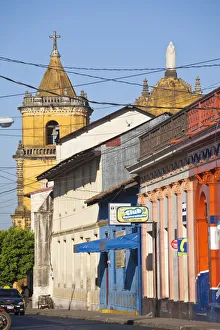 Nicaragua, Leon, Street leading to Iglesia De La Recoleccion Nicaragua, Leon, Street leading to Iglesia De La Recoleccion