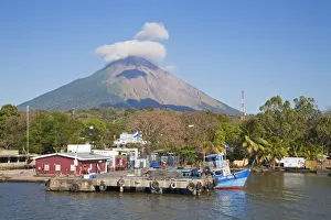 Nicaragua, Ometepe Island, Conception Volcanoe, Moyogalpa ferry terminal Nicaragua, Ometepe Island, Conception Volcanoe, Moyogalpa ferry terminal