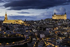 Night skyline over Toledo, Castile La Mancha, Spain Night skyline over Toledo, Castile La Mancha, Spain