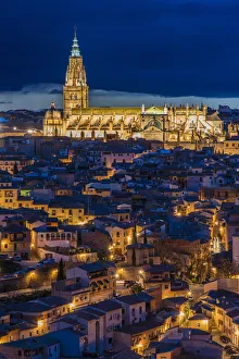 Night view of the Cathedral of Toledo, Castile La Mancha, Spain Night view of the Cathedral of Toledo, Castile La Mancha, Spain