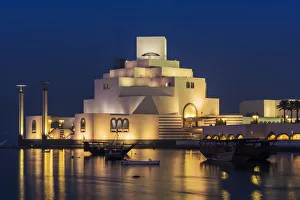 Night view of Museum of Islamic Art, Doha, Qatar Night view of Museum of Islamic Art, Doha, Qatar