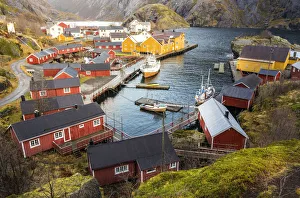 Nusfjord village, Lofoten Island, Norway Nusfjord village, Lofoten Island, Norway