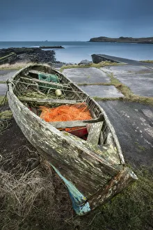 Isle Of Skye Prints: Old Fishing Boat Print, Isle of Skye, Scotland