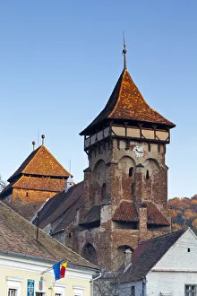 Old fortified Saxon church nr. Medias, Transylvania, Romania Old fortified Saxon church nr. Medias, Transylvania, Romania