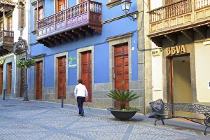 Old Houses With The Traditionally Carved Balconies On Calle Real de la Plaza, The Old Houses With The Traditionally Carved Balconies On Calle Real de la Plaza, The
