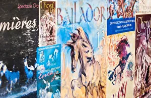 Old posters of the traditional circus and horse shows, Camargue, France Old posters of the traditional circus and horse shows, Camargue, France