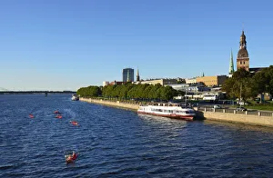 The Old Town and the Daugava river. Riga, Latvia The Old Town and the Daugava river. Riga, Latvia
