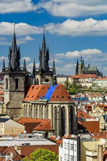 Old town skyline, Prague, Bohemia, Czech Republic Old town skyline, Prague, Bohemia, Czech Republic