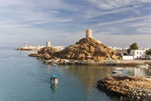 Oman, Al Ayjah, Sur, the pretty harbour and forts of Ayiah Oman, Al Ayjah, Sur, the pretty harbour and forts of Ayiah