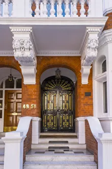 Ornate entrance, Kensington, London, England, UK Ornate entrance, Kensington, London, England, UK