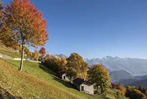 Orobie alps, autumn a La Corte, Gerola valley, Lombardy, Italy Orobie alps, autumn a La Corte, Gerola valley, Lombardy, Italy