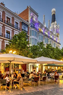 Outdoor cafe in Plaza de Santa Ana, Madrid, Community of Madrid, Spain Outdoor cafe in Plaza de Santa Ana, Madrid, Community of Madrid, Spain