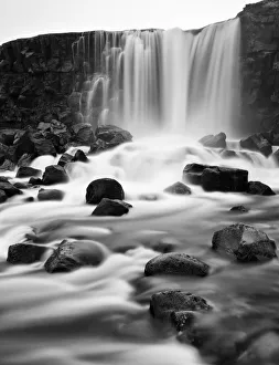 Oxararfoss waterfall, Pingvellir National Park, Iceland Oxararfoss waterfall, Pingvellir National Park, Iceland