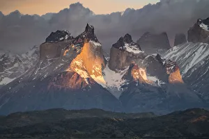 Paine Horns at dawn. Torres del Paine National Park, Ultima Esperanza province, Magallanes Paine Horns at dawn. Torres del Paine National Park, Ultima Esperanza province, Magallanes