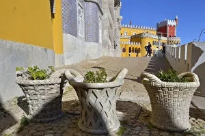 Palacio da Pena, built in the 19th century, in the forest above Sintra Palacio da Pena, built in the 19th century, in the forest above Sintra