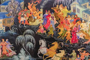 Palekh traditional miniature, Palekh, Ivanovo region, Russia Palekh traditional miniature, Palekh, Ivanovo region, Russia