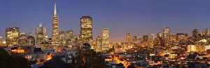 Panorama of downtown San Francisco with the Trans america Pyramid, shot from Telegraph Panorama of downtown San Francisco with the Trans america Pyramid, shot from Telegraph