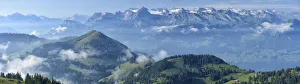 Panorama seen from top of Mount Rigi towards the Alps, Switzerland, North-Eastern Panorama seen from top of Mount Rigi towards the Alps, Switzerland, North-Eastern