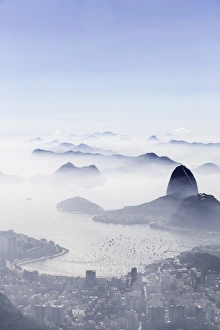Pao Acucar or Sugar loaf mountain and the bay of Botafogo, Rio de Janeiro, Brazil Pao Acucar or Sugar loaf mountain and the bay of Botafogo, Rio de Janeiro, Brazil