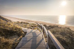 Path on the dunes above the Kampen West Beach, Sylt, Schleswig-Holstein, Germany Path on the dunes above the Kampen West Beach, Sylt, Schleswig-Holstein, Germany