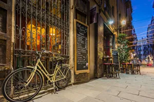 Picturesque night corner of Born neighborhood with tapas bar, Barcelona, Catalonia, Spain Picturesque night corner of Born neighborhood with tapas bar, Barcelona, Catalonia, Spain