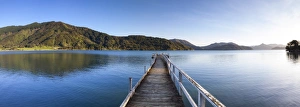 Picturesque wharf in the idyllic Kenepuru Sound, Marlborough Sounds, South Island Picturesque wharf in the idyllic Kenepuru Sound, Marlborough Sounds, South Island