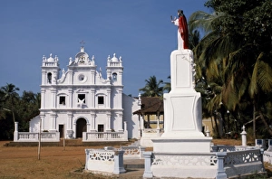 The picturesque whitewashed church at the village of Cavelossim The picturesque whitewashed church at the village of Cavelossim