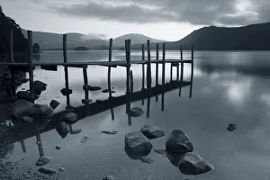 Prints of Pier, Derwent Water, Lake District, Cumbria, England Lake Prints: Derwent Water Pier Print, Lake District, England