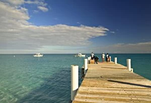 Images Dated 14th February 2004: Pier, Grace Bay, Providenciales Island, Turks & Caicos, Caribbean