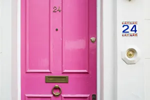 Pink door, Notting Hill, London, England Pink door, Notting Hill, London, England