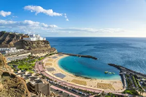 Prints of Playa Amadores, Puerto Rico, Mogan, Gran Canaria, Canary Islands, Spain Related Image Prints: Gran Canaria Print: Playa Amadores Beach Scene