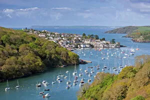 Images Dated 18th May 2016: Pont Pill and Polruan in the Fowey Estuary, Cornwall, England. Spring (May) 2015