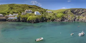 Port Isaac Prints: Port Isaac Harbor Print, Cornwall, England
