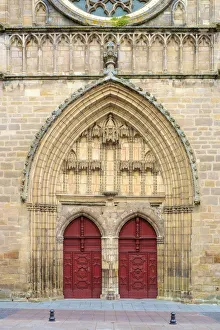 Front portal entrance to Cahors Cathedral (CathA drale Saint-Atienne de Cahors), Cahors Front portal entrance to Cahors Cathedral (CathA drale Saint-Atienne de Cahors), Cahors