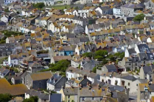 Images Dated 26th July 2012: Portland, Dorset, England, the rooftops of Fortuneswell from portland heights