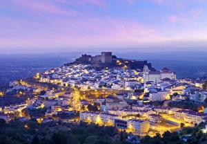 Portugal, Alentejo, Castelo de vide, overview at dusk Portugal, Alentejo, Castelo de vide, overview at dusk