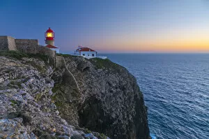 Images Dated 18th September 2014: Portugal, Algarve, Sagres, Cabo de Sao Vicente (Cape St. Vincent), Lighthouse