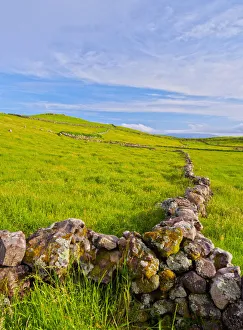 Portugal, Azores, Corvo, Green Fields on the Island Portugal, Azores, Corvo, Green Fields on the Island