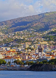 Portugal Collection: Portugal, Madeira, Funchal, Cityscape of Funchal viewed from the sea