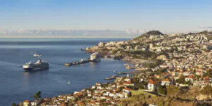Archipelago Gallery: Portugal, Madeira, Funchal, View of Funchal harbour and town