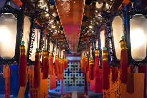 Prayer lanterns at Man Mo Temple, Sheung Wan, Central District, Hong Kong Island Prayer lanterns at Man Mo Temple, Sheung Wan, Central District, Hong Kong Island