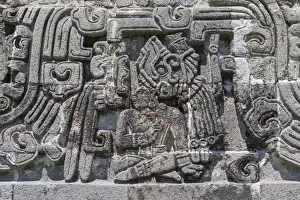 Pre-Columbian sculpture, Ruins of Xochicalco, Morelos state, Mexico Pre-Columbian sculpture, Ruins of Xochicalco, Morelos state, Mexico