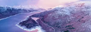 Isle Of Skye Prints: A87 North Coast 500 Print: Loch Cuaich Aerial View