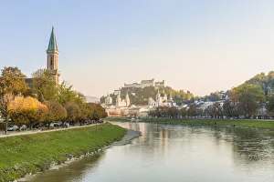 The Protestant parish Salzburg Christ Church along Salzach River The Protestant parish Salzburg Christ Church along Salzach River