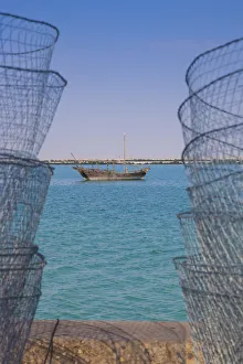 Qatar, Al-Khor, fishing port with wired fishing baskets Qatar, Al-Khor, fishing port with wired fishing baskets