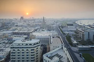 Qatar, Doha, FANAR, Qatar Islamic Cultural Center, elevated view, sunset Qatar, Doha, FANAR, Qatar Islamic Cultural Center, elevated view, sunset
