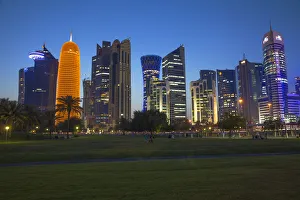 Qatar, Doha, Sheraton Park and West Bay buildings Qatar, Doha, Sheraton Park and West Bay buildings