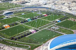 Qatar, Doha, View of Aspire Sports Center Qatar, Doha, View of Aspire Sports Center